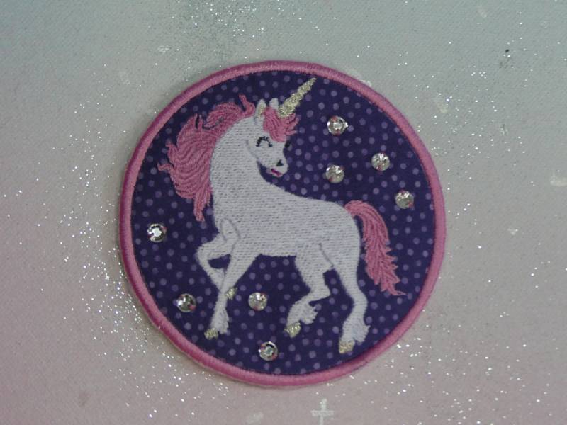 Klettie Patch 10cm Einhorn Wunsch Für Magnet Schulranzen Applikation Schultüte Einschulung Handgefertigt Unikat Feenkleiddesign von FeenkleidDesign2020