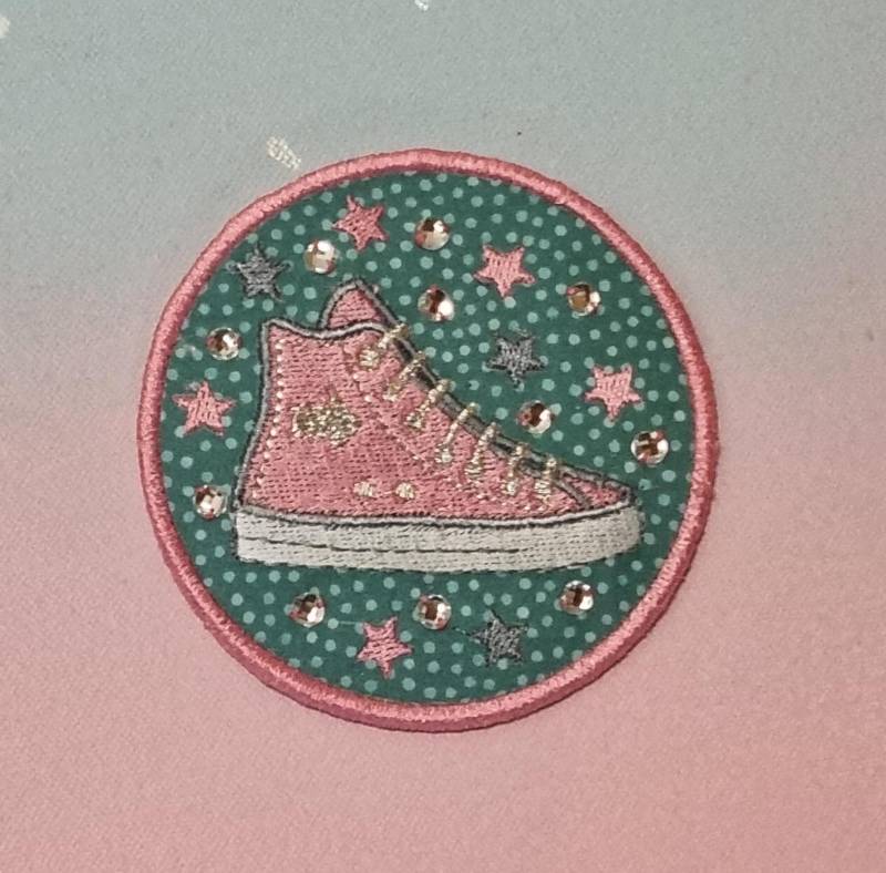Klettie Patch 10cm Turnschuh Wunsch Für Magnet Schulranzen Applikation Schuh 2025 Schultüte Einschulung Handgefertigt Feenkleiddesign von FeenkleidDesign2020