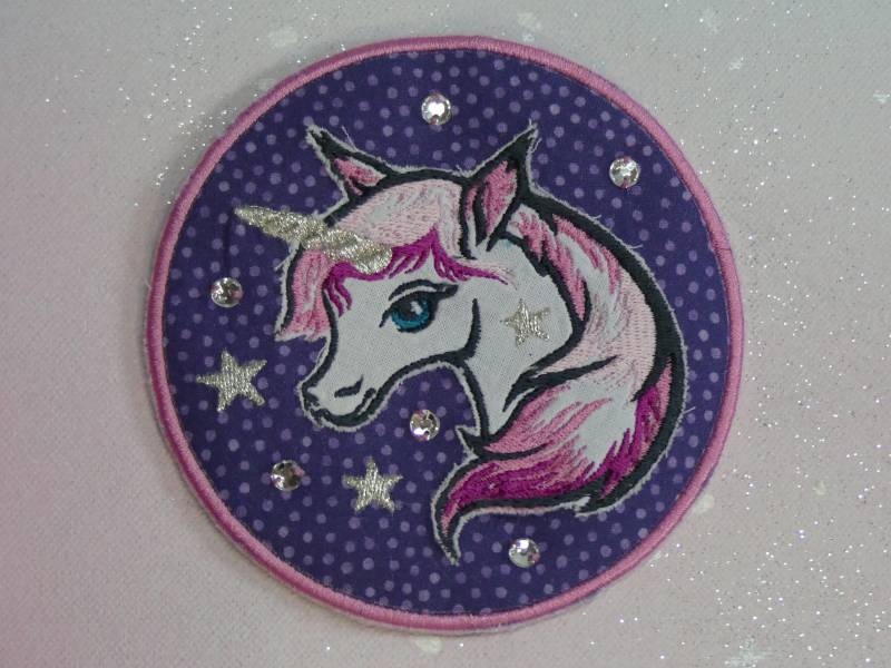 Klettie Patch 12cm Einhorn Wunsch Für Magnet Schulranzen Applikation Schultüte Einschulung Handgefertigt Unikat Feenkleiddesign von FeenkleidDesign2020