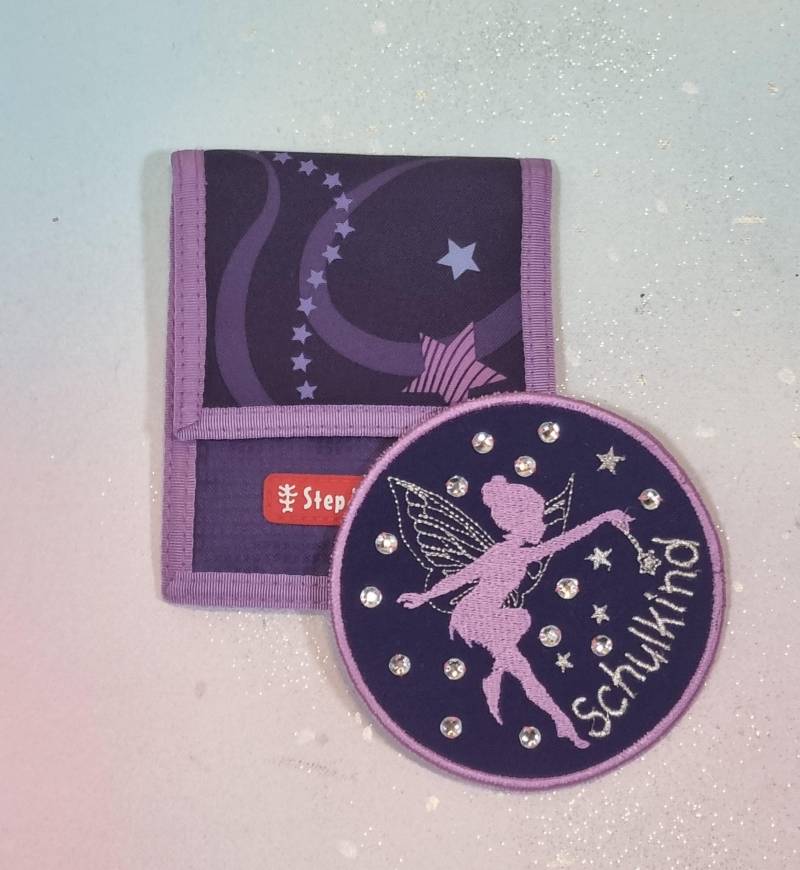 Klettie Patch 12cm Fee Elfe Schulkind Name Für Magnet Schulranzen Lila Flieder Schultüte Einschulung Handgefertigt Feenkleiddesign von FeenkleidDesign2020