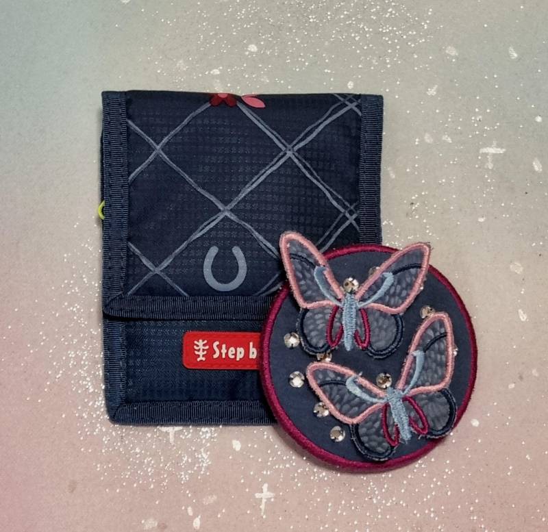 Klettie Patch 9cm Schmetterling Wunsch Für Magnet Schulranzen Applikation Blau Schultüte Einschulung Handgefertigt Unikat Feenkleiddesign von FeenkleidDesign2020