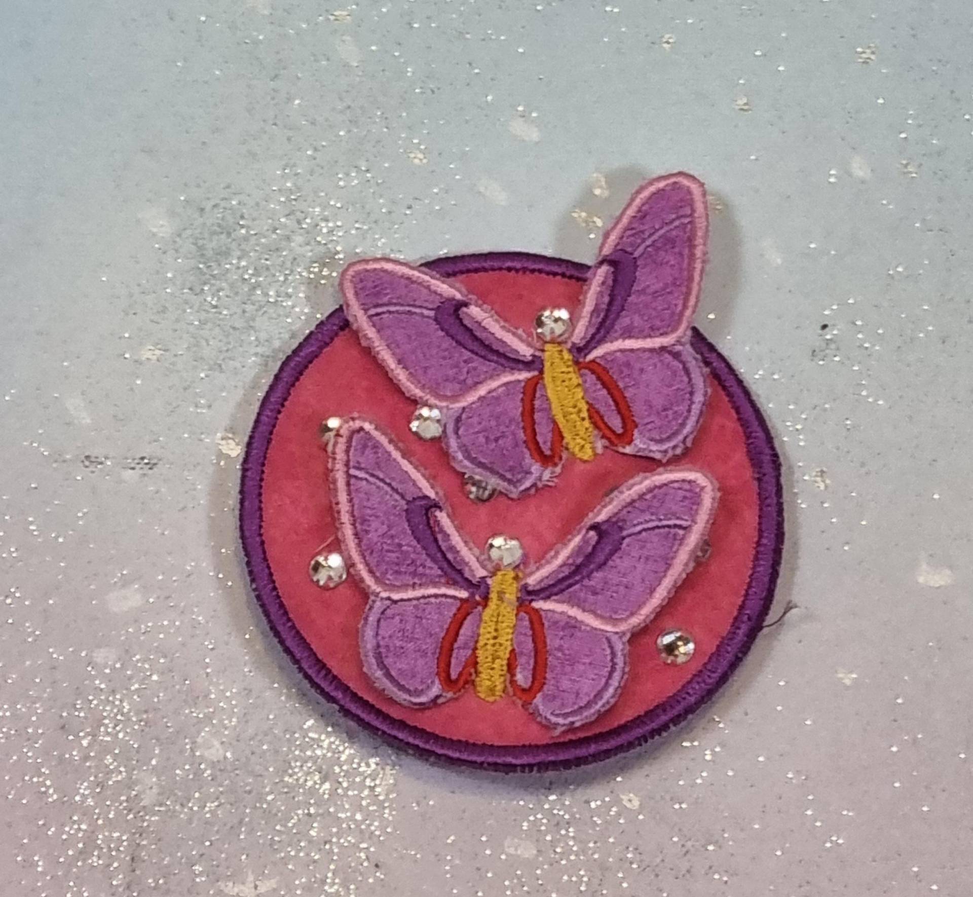 Klettie Patch 9cm Schmetterling Wunsch Für Magnet Schulranzen Applikation Rot Lila Rosa Schultüte Einschulung Handgefertigt Feenkleiddesign von FeenkleidDesign2020