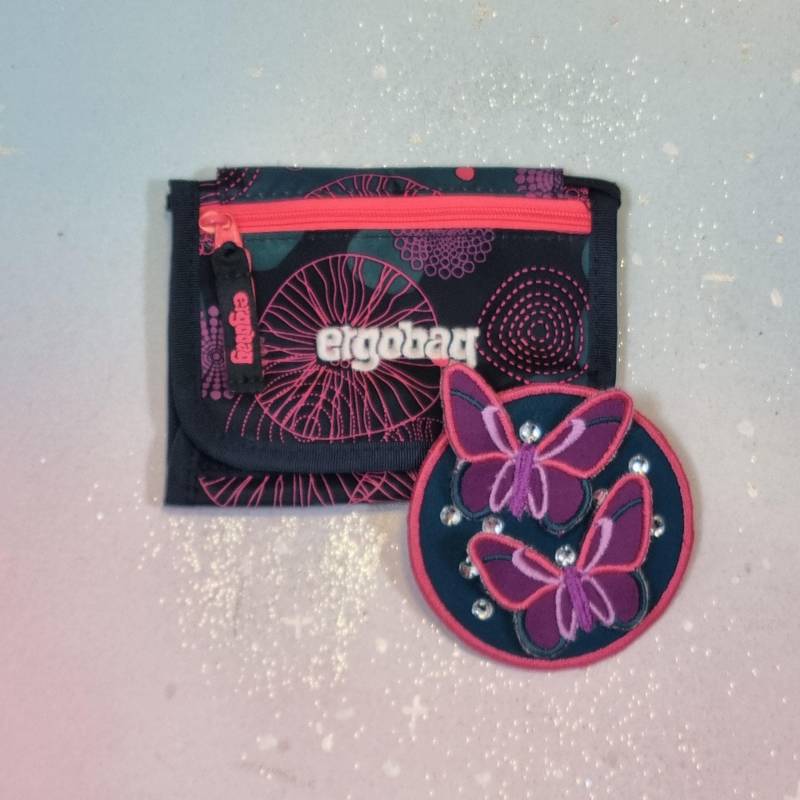 Klettie Patch 9cm Schmetterling Wunsch Für Magnet Schulranzen Applikation Türkis Flieder Einschulung Handgefertigt Unikat Feenkleiddesign von FeenkleidDesign2020