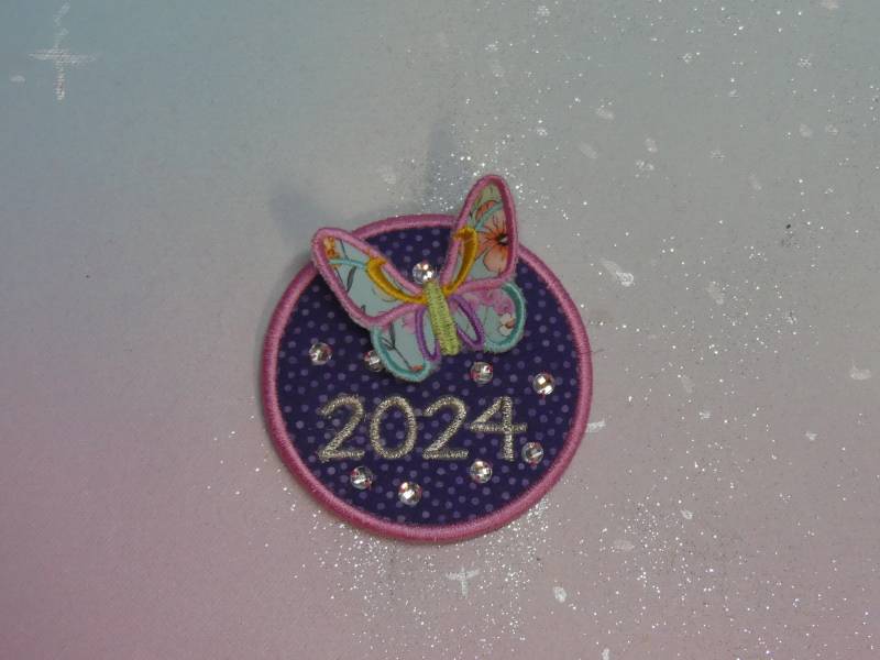 Klettie Patch 9cm Schmetterling Wunsch Für Magnet Schulranzen Applikation Türkis Schultüte Einschulung Handgefertigt Unikat Feenkleiddesign von FeenkleidDesign2020