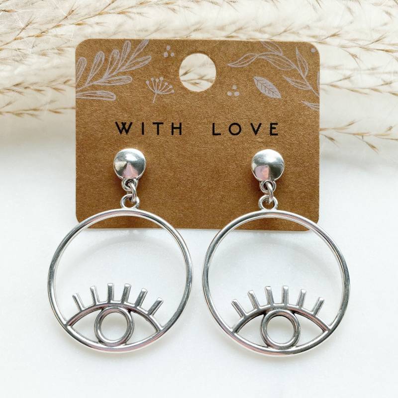 Boho Ohrringe in Silber Mit Auge von Feenmanufaktur