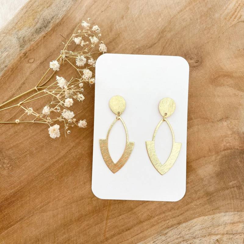 Minimalistisch Moderne Ohrhänger in Gold von Feenmanufaktur