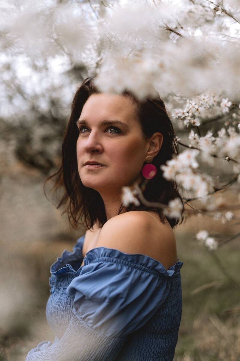 Polymer Clay Ohrringe "Becca" Pink von Feenmanufaktur