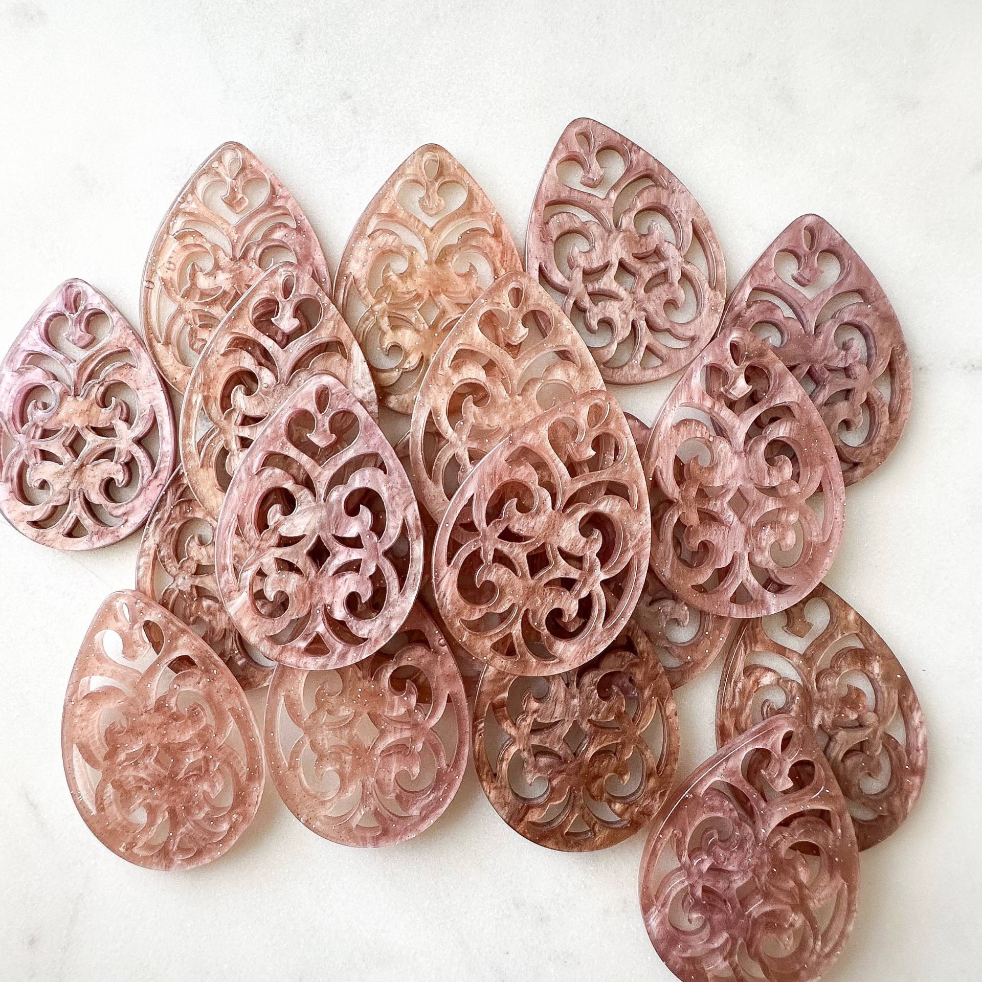 Barock Epoxid Harz Anhänger in Lila/Rosa/Braun Mix Diy Zur Schmuckherstellung Von Ohrringen Barock Epoxid Harz Anhänger in Lila/Rosa/Braun Mix Diy Zur Schmuckherstellung Von Ohrringen von FeenmanufakturLaden