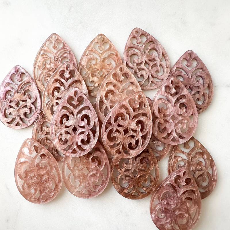Barock Epoxid Harz Anhänger in Lila/Rosa/Braun Mix Diy Zur Schmuckherstellung Von Ohrringen Barock Epoxid Harz Anhänger in Lila/Rosa/Braun Mix Diy Zur Schmuckherstellung Von Ohrringen von FeenmanufakturLaden