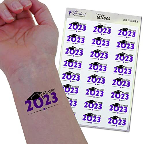 FEENSTAUB Geschenk Schulabschluss, Tattoos zum Aufkleben personalisiert mit Datum, Abitur Geschenke, Matura Geschenk, Abschlussfeier Geschenk, Klebetattoos Abschlussklasse, Abschluss Geschenkideen FEENSTAUB Geschenk Schulabschluss, Tattoos zum Aufkleben personalisiert mit Datum, Abitur Geschenke, Matura Geschenk, Abschlussfeier Geschenk, Klebetattoos Abschlussklasse, Abschluss Geschenkideen von Feenstaub