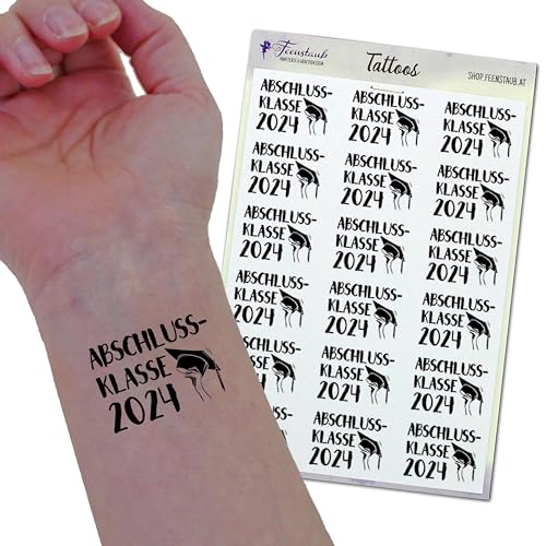 FEENSTAUB Geschenk Schulabschluss, Tattoos zum Aufkleben personalisiert mit Datum, Abitur Geschenke, Matura Geschenk, Abschlussfeier Geschenk, Klebetattoos Abschlussklasse, Abschluss Geschenkideen FEENSTAUB Geschenk Schulabschluss, Tattoos zum Aufkleben personalisiert mit Datum, Abitur Geschenke, Matura Geschenk, Abschlussfeier Geschenk, Klebetattoos Abschlussklasse, Abschluss Geschenkideen von Feenstaub