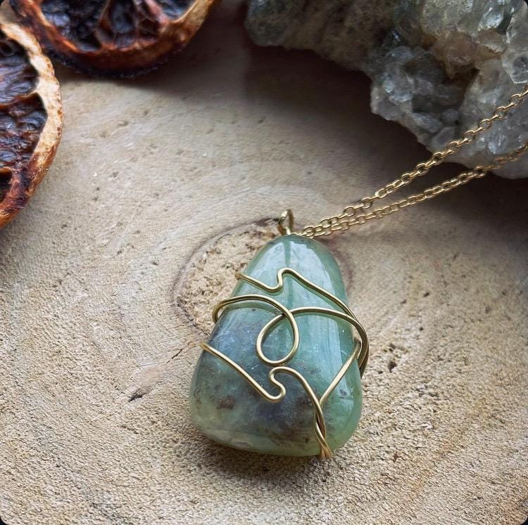 Andenopal, Beidseitigtragbar, Heilsten Kette Amulett, Opal, Silber, Edelstein Schmuck, Schnörkel, Filigran, Handgefertigtes Unikat von FeenstaubArt