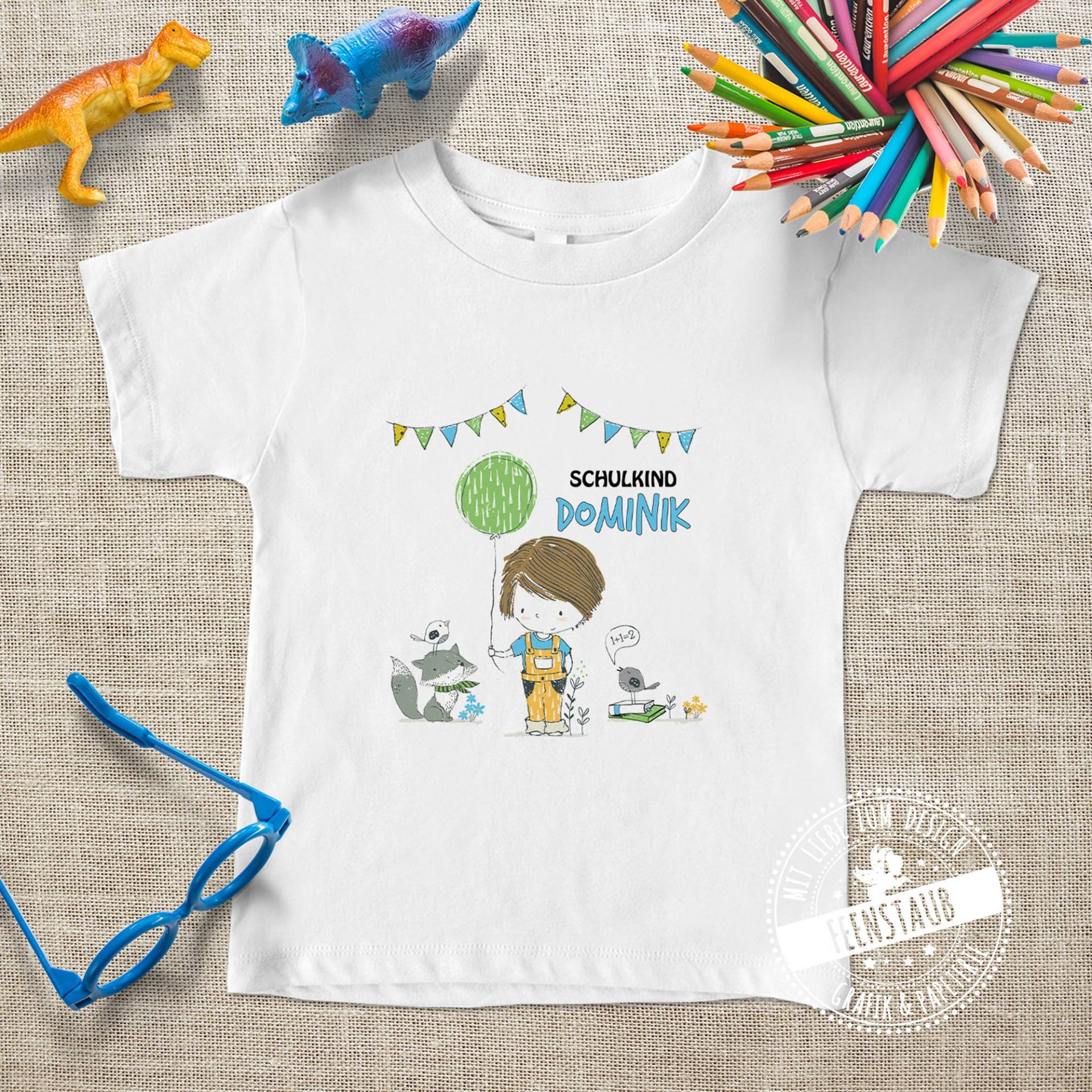 Bügelbild Einschulung Schulstart, Endlich Ein Schulkind, Bügelfolie Personalisierbar Name Für Jungen Blau, Geschenk Zum Schulbeginn Bügelbild Einschulung Schulstart, Endlich Ein Schulkind, Bügelfolie Personalisierbar Name Für Jungen Blau, Geschenk Zum Schulbeginn von FeenstaubHandmade