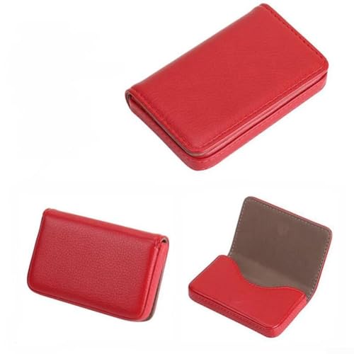 Feeshoppher Schlankes und elegantes Kartenetui aus PU-Leder, passt perfekt in die Hosentasche oder Handtasche, rot Feeshoppher Schlankes und elegantes Kartenetui aus PU-Leder, passt perfekt in die Hosentasche oder Handtasche, rot von Feeshoppher