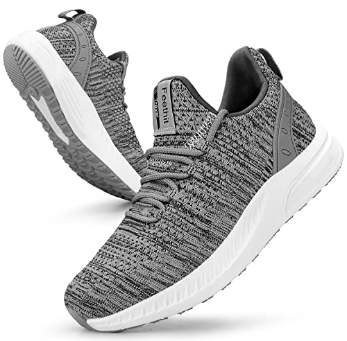Feethit Damen Laufschuhe Turnschuhe Sportschuhe Sneaker Leichtgewichts Atmungsaktiv Walkingschuhe Outdoor Fitness Jogging Sportsschuhe 39 Grau von Feethit