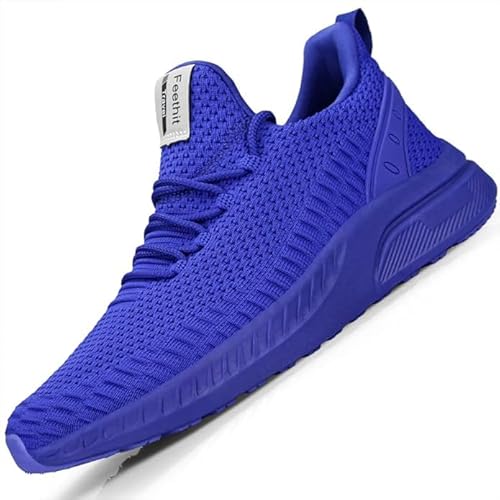 Feethit Turnschuhe Herren Laufschuhe Sportschuhe Sneaker rutschfeste Gummisohlen Leichte und Atmungsaktiv für Gehen Parang Blau 45 von Feethit