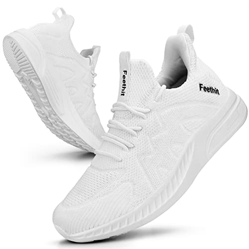 Feethit Turnschuhe Damen Leichtgewichts Atmungsaktiv Sportschuhe Sneaker Weiß 42 von Feethit