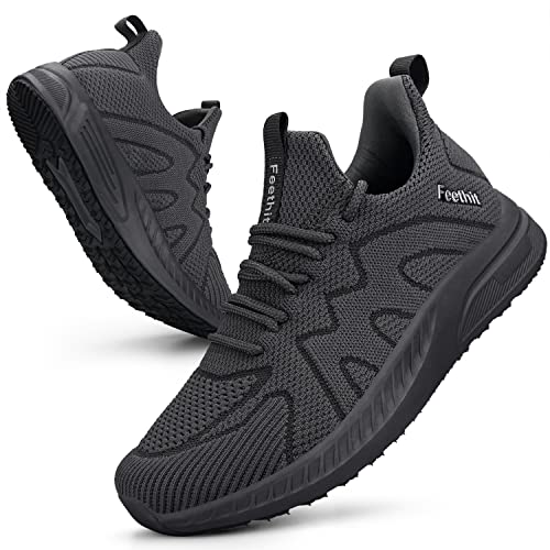 Feethit Turnschuhe Damen Leichtgewichts Atmungsaktiv Sportschuhe Sneaker Dunkelgrau 41 von Feethit