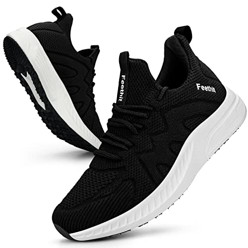 Feethit Turnschuhe Damen Leichtgewichts Atmungsaktiv Sportschuhe Sneaker Weiß Schwarz 39 von Feethit