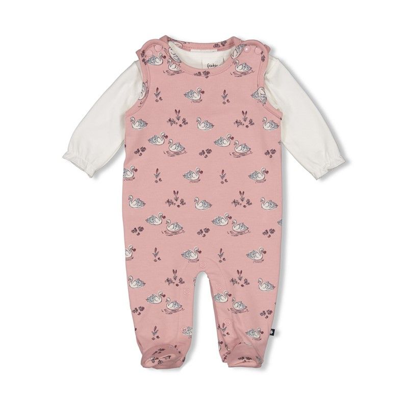 2-tlg. Stramplerset Swanlake für Mädchen Feetje rosa + weiß von Feetje