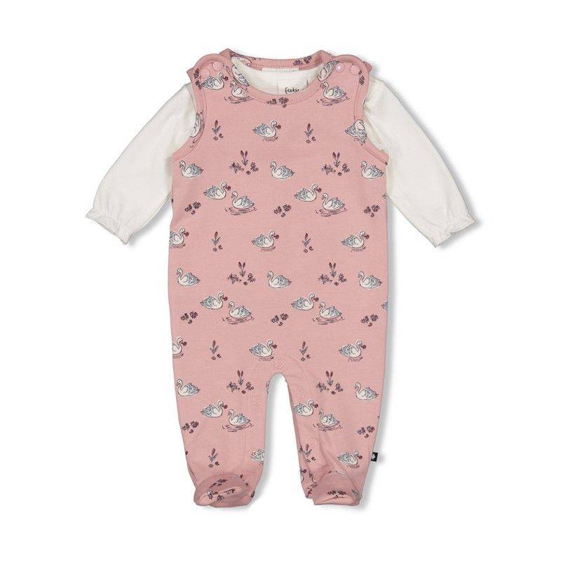 2-tlg. Stramplerset Swanlake für Mädchen Feetje rosa + weiß von Feetje