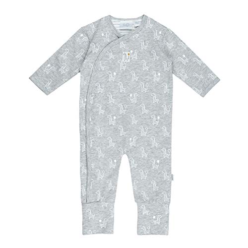 Feetje Baby-Jungen Overall mit Klappfuß - Giraffe, grau Melange, 50 von Feetje