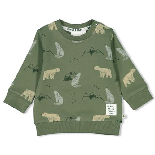 Feetje Baby Jungen Sweatshirt - Brave, Army, 80 von Feetje