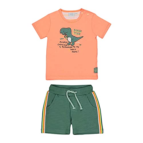 Feetje Baby-Jungen zweiteiliges Set T-Shirt und Shorts Snacktime II, orange-grün von Feetje