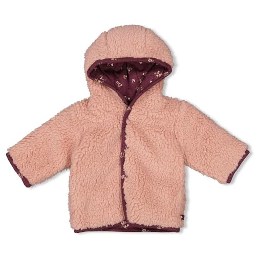 Feetje Baby Mädchen Bouclé Wendejacke mit Kapuze - Blooming Meadow, rosa, 86 von Feetje