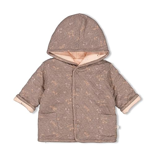 Feetje Baby Mädchen Wendejacke mit Kapuze - Moonlight Flowers, Braun Melange, 68 von Feetje