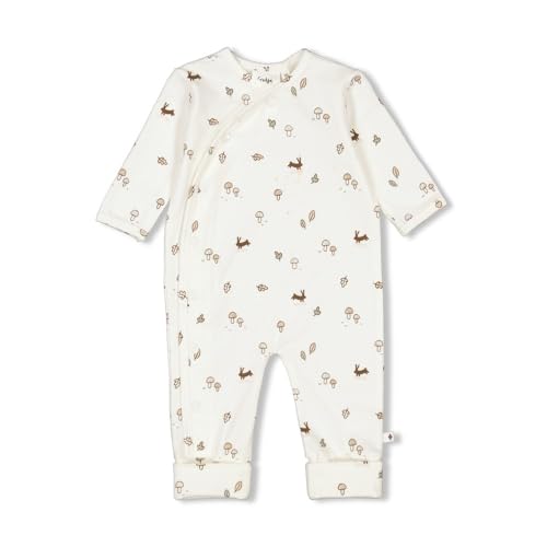 Feetje Baby Unisex - Schlafoverall Klapfuß - Little Forest Friends, Natur, 62 von Feetje