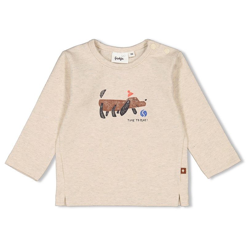 Feetje Go fetch Longsleeve Junge Winter ofwhiite melange von Feetje