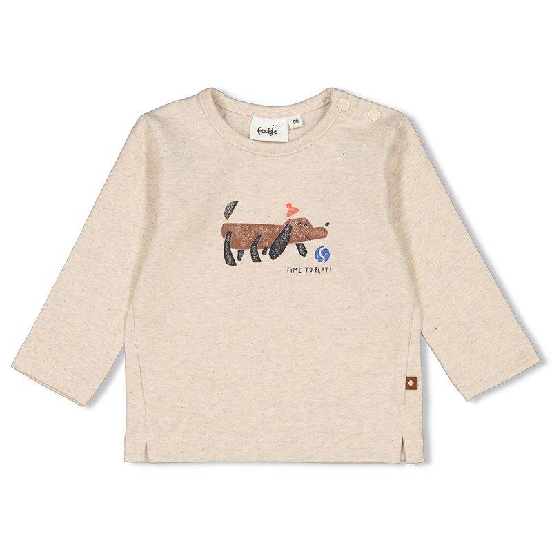 Feetje Go fetch Longsleeve Junge Winter ofwhiite melange von Feetje