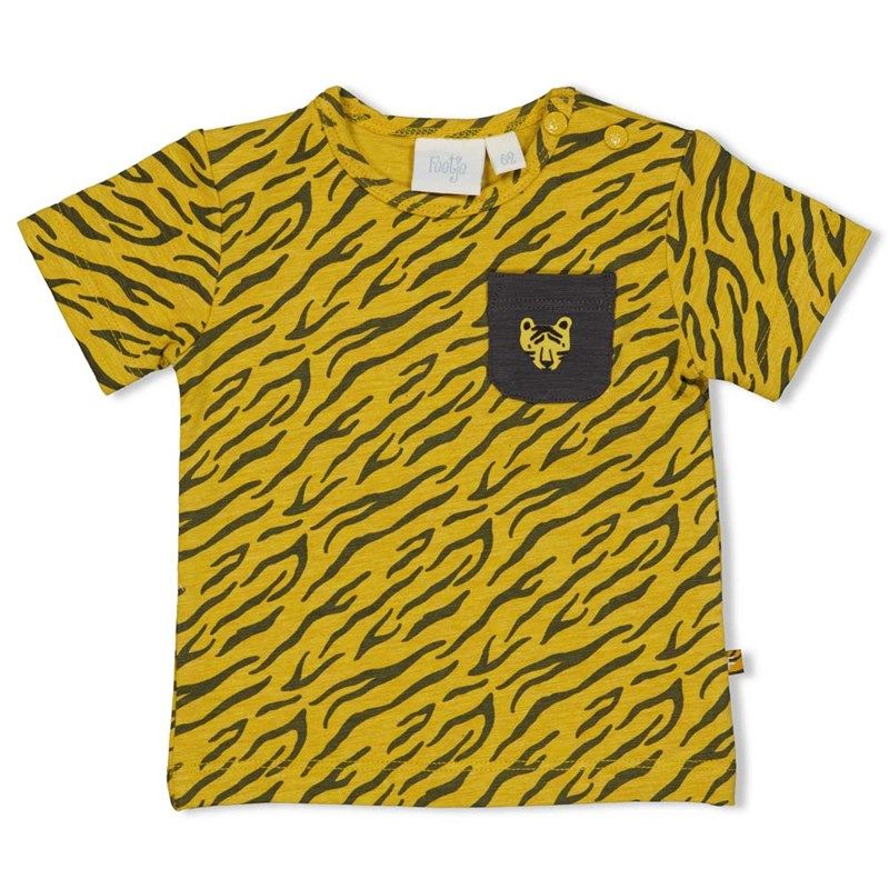 Feetje Go wild T-Shirt yellow ochre melange Sommer von Feetje