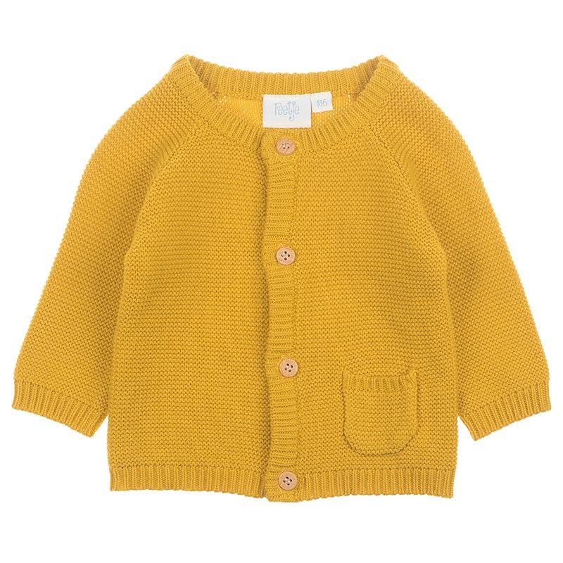 Feetje I'm new here Strickjacke ocker Junge von Feetje
