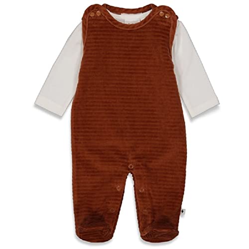 Feetje Jungen Baby Stramplerset Strampler mit Langarm Shirt 0197 in baun, Kleidergröße:50, Farbe:braun von Feetje