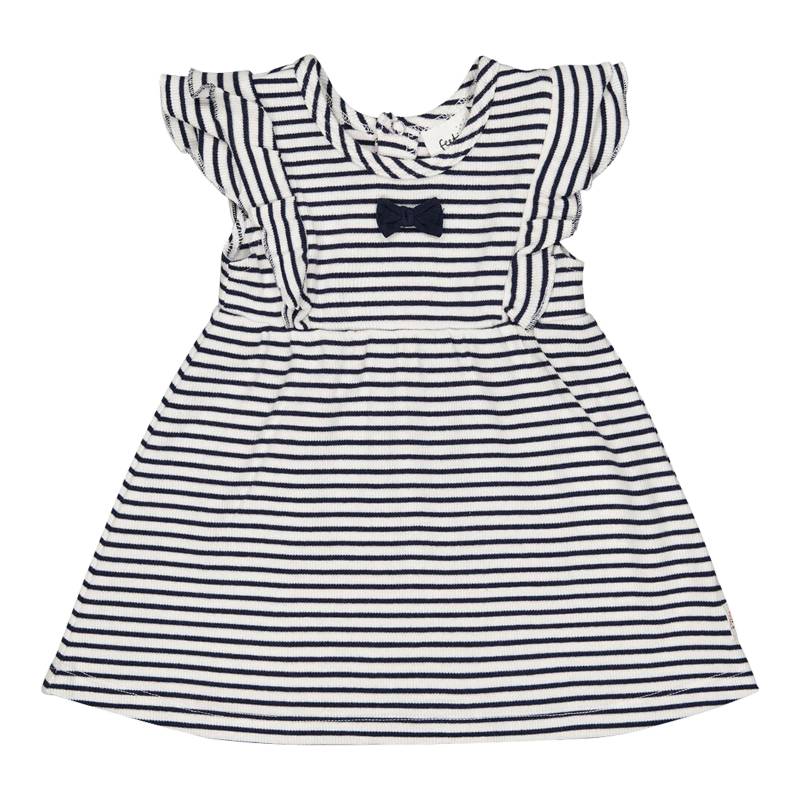 Feetje Kleid kurzarm Rüsche Ringel von Feetje