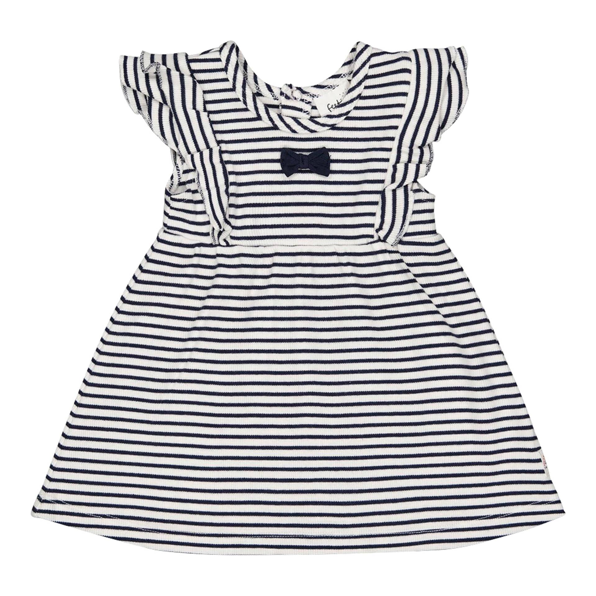 Feetje Kleid kurzarm Rüsche Ringel von Feetje