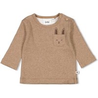 Feetje Langarmshirt Little Forest Friends Taupe Melange von Feetje