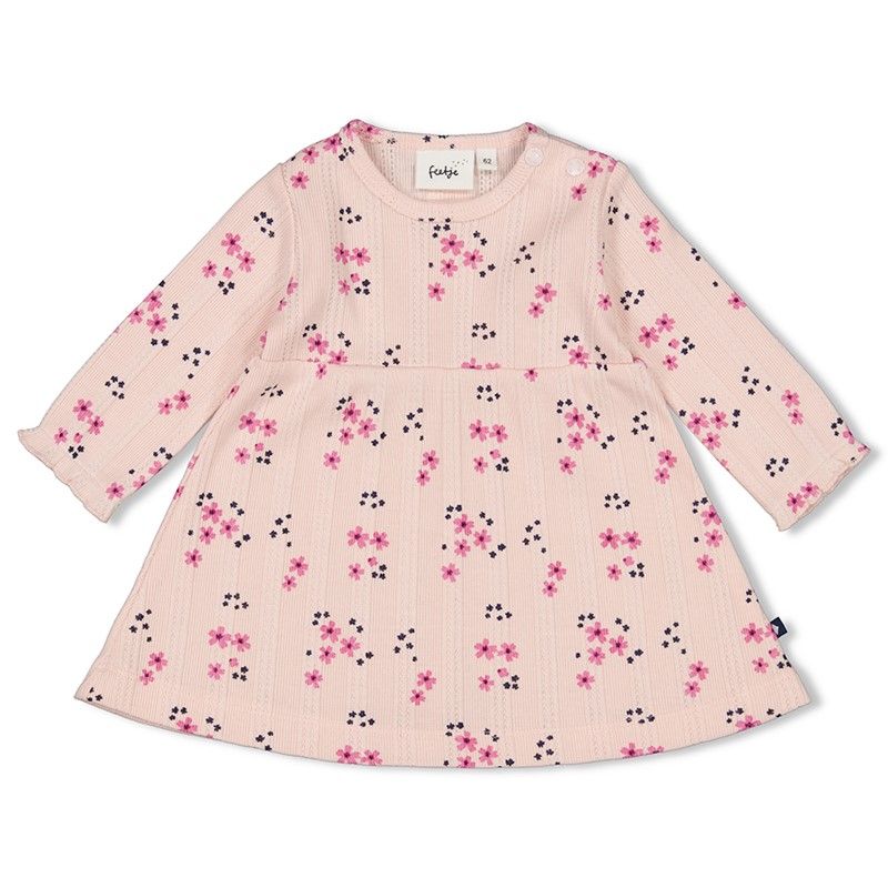 Feetje Midnight Flowers geripptes Kleid rosa von Feetje
