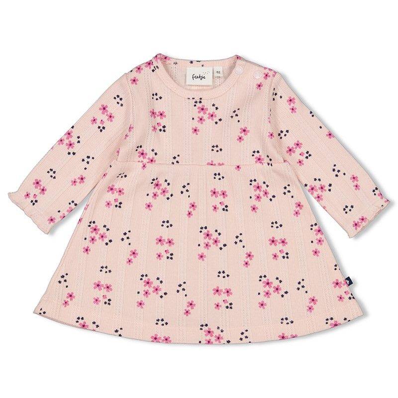 Feetje Midnight Flowers geripptes Kleid rosa von Feetje