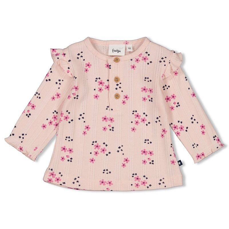 Feetje Midnight Flowers geripptes Longsleeve Mädchen rosa von Feetje