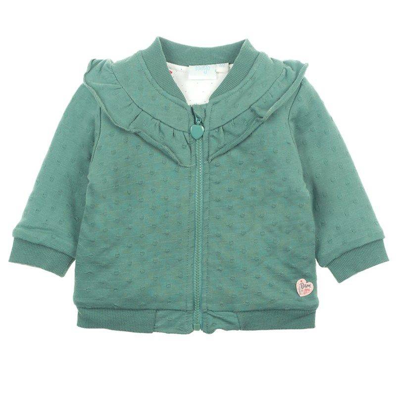 Feetje Mon Petit Sweatjacke gefüttert grün Mädchen von Feetje