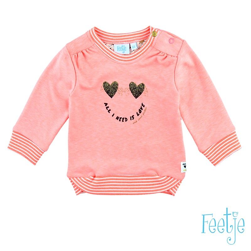 Feetje Oh la la Sweater Sweatshirt coral von Feetje