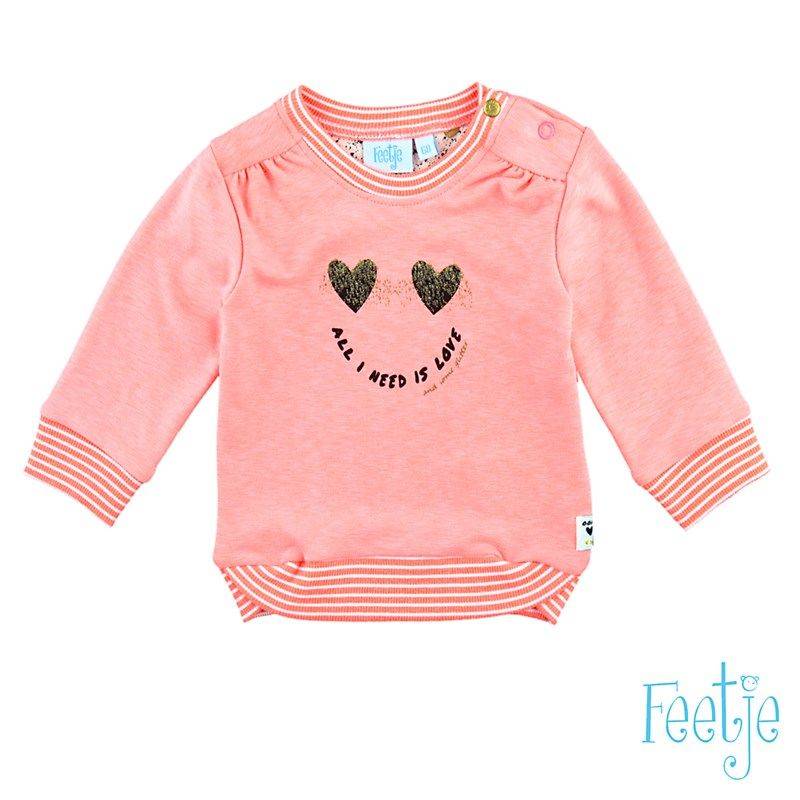 Feetje Oh la la Sweater Sweatshirt coral von Feetje