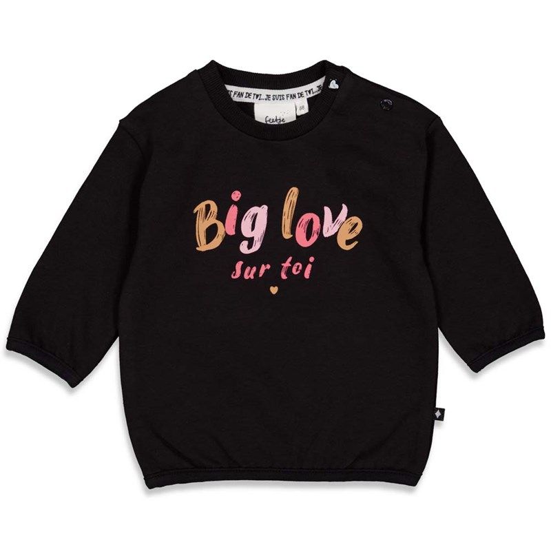 Feetje Ooh la la Sweater BIg love in schwarz von Feetje