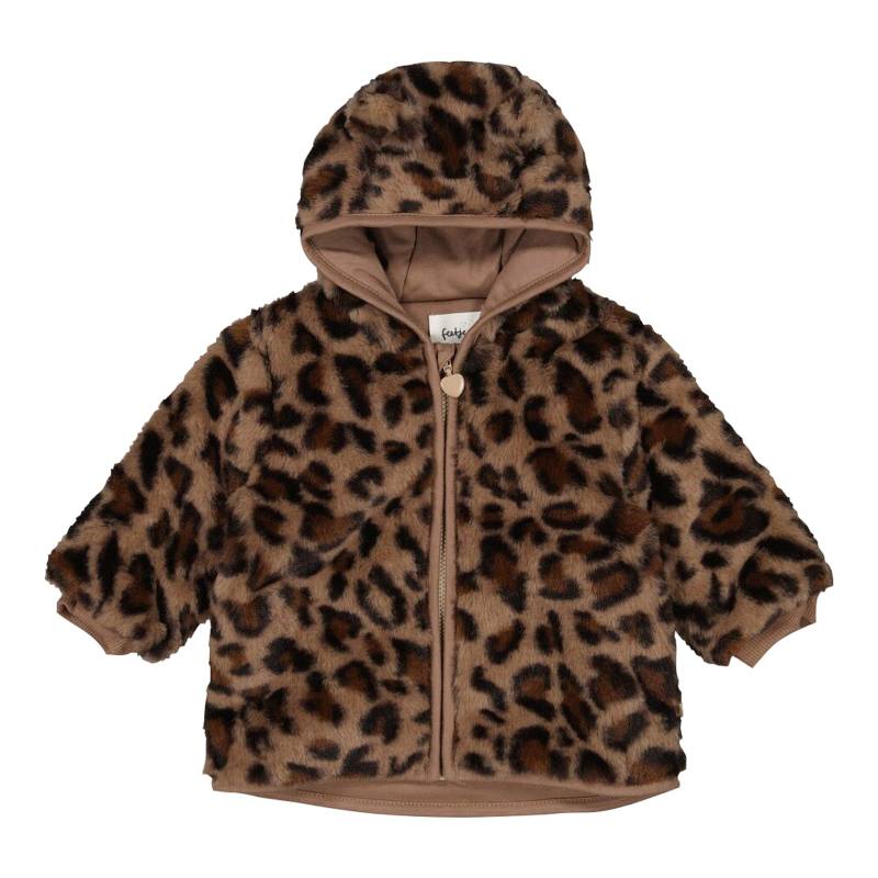 Feetje Plüschjacke mit Kapuze mit Ohren Leoprint von Feetje