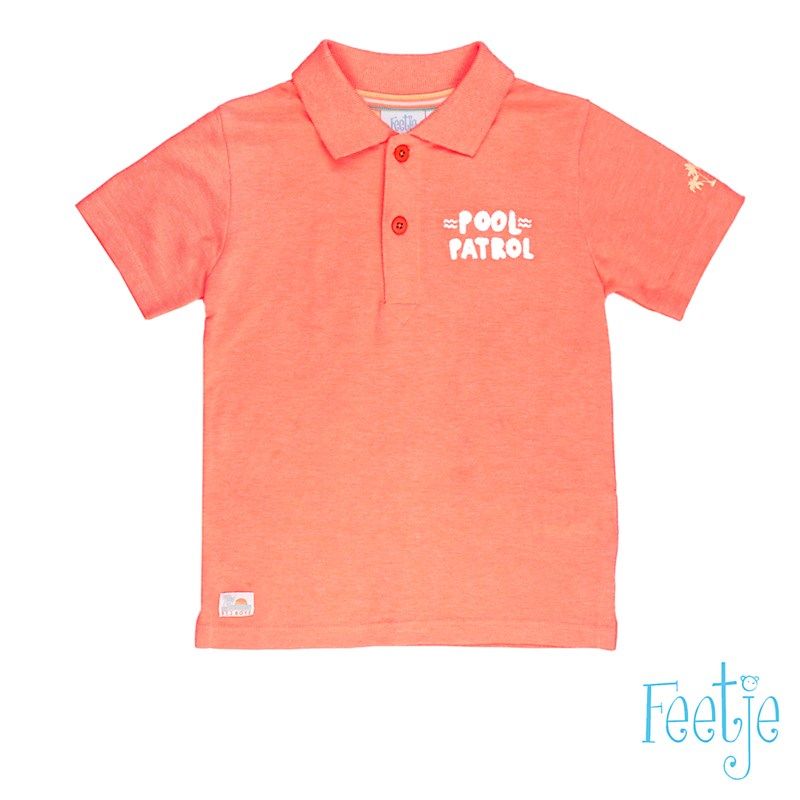 Feetje Pool Party Polo Shirt neon orange Junge von Feetje