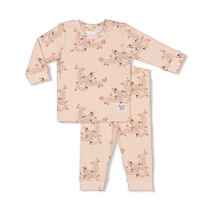 Feetje Premium Sleepwear Betsy Bird Schlafanzug Mädchen rosa von Feetje