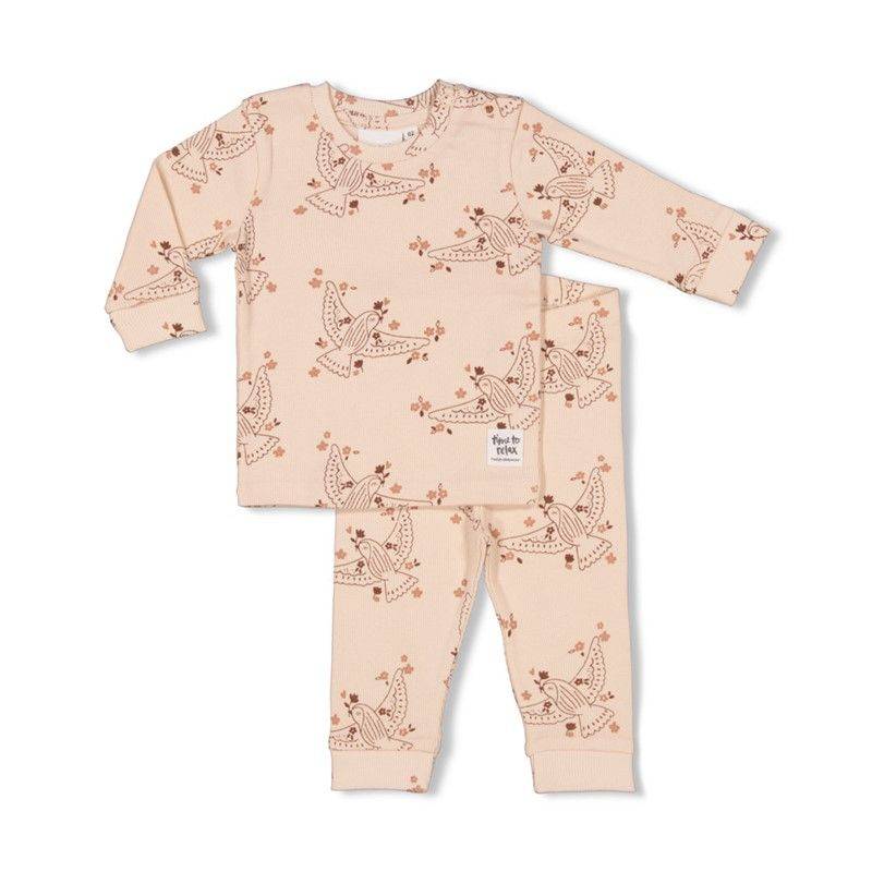 Feetje Premium Sleepwear Betsy Bird Schlafanzug Mädchen rosa von Feetje